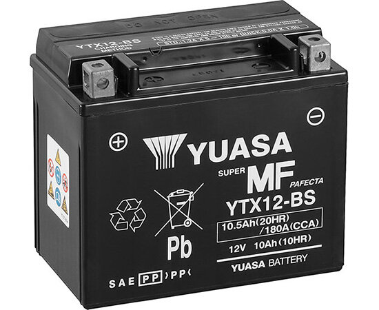 YUASA YTX12-BS Motorradbatterie  (EN)  12V 10,5Ah 180A