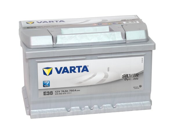 Varta E38 - Autobatterie Silver Dynamic 12V / 74Ah / 750A