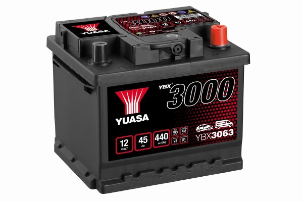 YUASA YBX3063 Starterbatterie 12 V 45 Ah 500 A (EN)