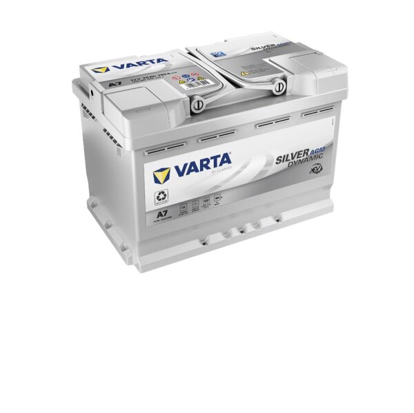 Varta A7 - Autobatterie Silver Dynamic AGM XEV 12V / 70Ah / 760A